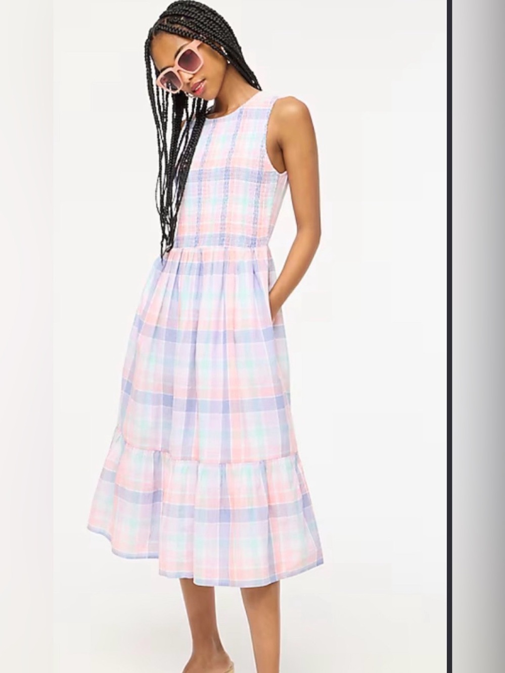 J Crew Smocked Patterned Dress